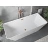 Mexen Velo Slim voľne stojaca vaňa 170 x 75 cm, biela, prepad brúsená meď - 52811707500-65