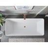 Mexen Velo Slim voľne stojaca vaňa 170 x 75 cm, biela, prepad brúsená meď - 52811707500-65