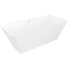 Mexen Velo Slim voľne stojaca vaňa 170 x 75 cm, biela, prepad brúsený nikel - 52811707500-97