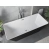 Mexen Velo Slim voľne stojaca vaňa 170 x 75 cm, biela/čierna, prepad chróm - 52811707575-01