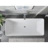 Mexen Velo Slim voľne stojaca vaňa 170 x 75 cm, biela/čierna, prepad chróm - 52811707575-01