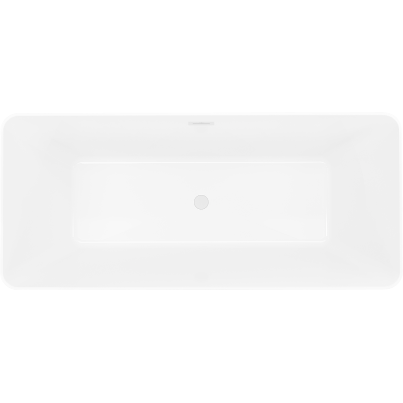 Mexen Velo Slim voľne stojaca vaňa 170 x 75 cm, biela/čierna, biely prepad - 52811707575-20