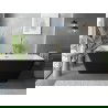 Mexen Velo Slim voľne stojaca vaňa 170 x 75 cm, biela/čierna, prepad zlatý kartáčovaný - 52811707575-55