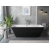 Mexen Velo Slim voľne stojaca vaňa 170 x 75 cm, biela/čierna, prepad gun metal - 52811707575-95