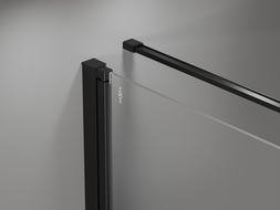 Mexen Mist-F sklápacia sprchová kabína pravá 100 x 110 cm, transparentná, čierna - 8A6T-100-110-70-00-P