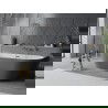 Mexen Oval Slim voľne stojaca nástenná vaňa 170 x 80 cm, biela/sivá, prepad chróm - 52661708062-01