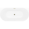 Mexen Oval Slim vaňa voľne stojaca pri stene 170 x 80 cm, biela/šedá, odtok zlatý - 52661708062-50