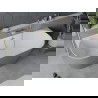 Mexen Oval Sim voľne stojaca stenová vaňa 170 x 80 cm, biela/sivá, prepad zlatý kartáčovaný - 52661708062-55