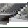 Mexen Oval Sim voľne stojaca stenová vaňa 170 x 80 cm, biela/sivá, prepad zlatý kartáčovaný - 52661708062-55