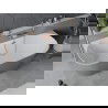 Mexen Oval Sim voľne stojaca vaňa pri stene 170 x 80 cm, biela/sivá, prepad ružové zlato - 52661708062-60