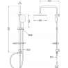 Mexen T22 sprchový stĺp, chróm - 798222293-00