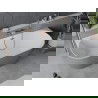 Mexen Oval Slim voľne stojaca pri stene 170 x 80 cm, biela/sivá, prepad medený kartáčovaný - 52661708062-65