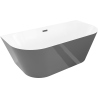 Mexen Oval Slim voľne stojaca pri stene vaňa 170 x 80 cm, biela/sivá, čierny prepad - 52661708062-70