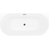 Mexen Oval Sim voľne stojaca pri stene vaňa 170 x 80 cm, biela/sivá, prepad čierny - 52661708062-70