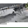 Mexen Oval Sim voľne stojaca pri stene vaňa 170 x 80 cm, biela/sivá, prepad čierny - 52661708062-70