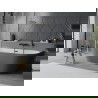 Mexen Oval Sim voľne stojaca pri stene vaňa 170 x 80 cm, biela/sivá, prepad čierny - 52661708062-70