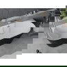 Mexen Oval Slim voľne stojaca pri stene 170 x 80 cm, biela/čierna, prepad chróm - 52661708075-01