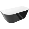 Mexen Oval Slim voľne stojaca pri stene vaňa 170 x 80 cm, biela/čierna, biely prepad - 52661708075-20