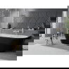 Mexen Oval Slim voľne stojaca vaňa pri stene 170 x 80 cm, biela/čierna, biely prepad - 52661708075-20
