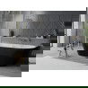 Mexen Oval Slim voľne stojaca vaňa 170 x 80 cm, biela/čierna, zlatý kartáčovaný prepad - 52661708075-55