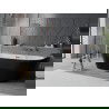 Mexen Oval Slim voľne stojaca pri stene vaňa 170 x 80 cm, biela/čierna, prepad ružové zlato - 52661708075-60