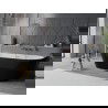 Mexen Oval Slim voľne stojaca vaňa pri stene 170 x 80 cm, biela/čierna, prepad medený kartáčovaný - 52661708075-65