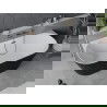 Mexen Oval Slim voľne stojaca vaňa pri stene 170 x 80 cm, biela/čierna, prepad gun gray brúsený - 52661708075-66