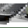 Mexen Oval Slim voľne stojaca vaňa pri stene 170 x 80 cm, biela/čierna, prepad gun gray brúsený - 52661708075-66