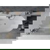 Mexen Oval Sim voľne stojaca pri stene 170 x 80 cm, biela/čierna, prepad gun metal - 52661708075-95