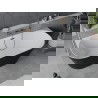 Mexen Oval Sim voľne stojaca pri stene 170 x 80 cm, biela/čierna, prepad gun metal - 52661708075-95