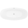 Mexen Olea samostatne stojaca vaňa vzor 170 x 80 cm, biela, prepad chróm - 52821708000-01
