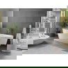 Mexen Olea samostatne stojaca vaňa vzor 170 x 80 cm, biela, prepad gun gray kartáčovaný - 52821708000-66