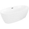 Mexen Olea voľne stojaca vaňa vzor 170 x 80 cm, biela, prepad čierny - 52821708000-70