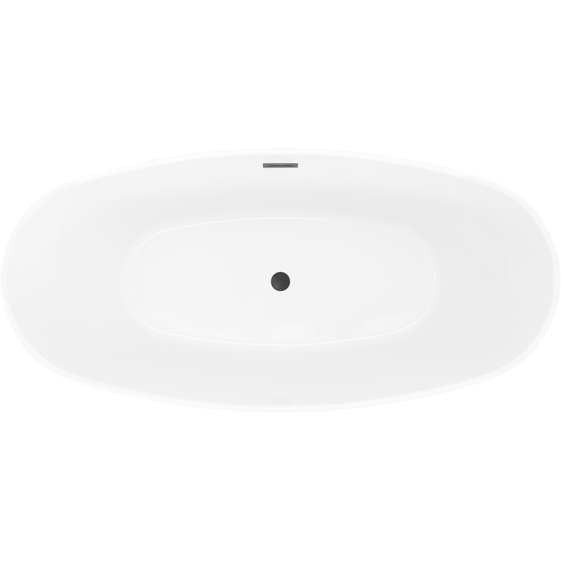 Mexen Olea voľne stojaca vaňa vzor 170 x 80 cm, biela, čierny prepad - 52821708000-70
