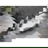 Mexen Olea voľne stojaca vaňa vzor 170 x 80 cm, biela, prepad čierny - 52821708000-70