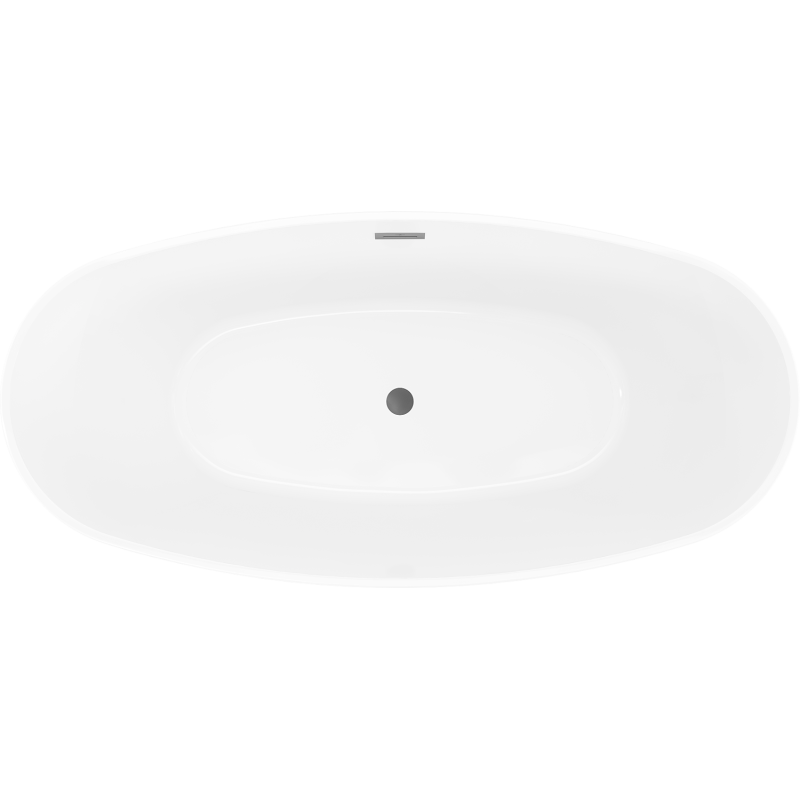 Mexen Olea voľne stojaca vaňa vzor 170 x 80 cm, biela, prepad gun metal - 52821708000-95