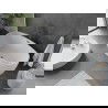Mexen Olea voľne stojaca vaňa vzor 170 x 80 cm, biela, prepad gun metal - 52821708000-95