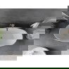 Mexen Olea voľne stojaca vaňa vzor 170 x 80 cm, biela/čierna, prepad chróm - 52821708075-01