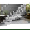 Mexen Olea voľne stojaca vaňa vzor 170 x 80 cm, biela/čierna, prepad chróm - 52821708075-01