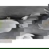 Mexen Olea voľne stojaca vaňa vzor 170 x 80 cm, biela/čierna, preliv biely - 52821708075-20