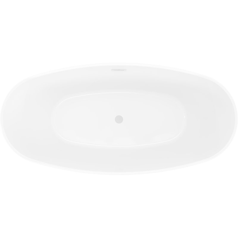 Mexen Olea voľne stojaca vaňa vzor 170 x 80 cm, biela/čierna, biely prepad - 52821708075-20