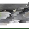 Mexen Olea voľne stojaca vaňa vzor 170 x 80 cm, biela/čierna, prepad zlatý kefovaný - 52821708075-55