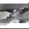Mexen Olea voľne stojaca vaňa vzor 170 x 80 cm, biela/čierna, prepad medený kartáčovaný - 52821708075-65