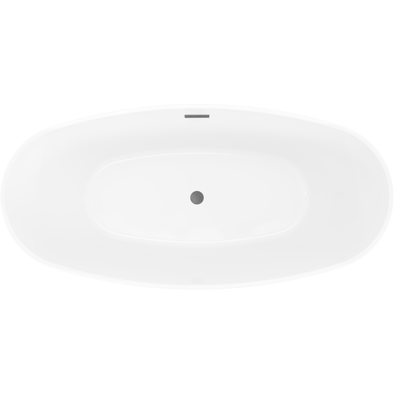 Mexen Olea voľne stojaca vaňa vzor 170 x 80 cm, biela/čierna, prepad gun gray brúsený - 52821708075-66