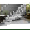 Mexen Olea voľne stojaca vaňa vzor 170 x 80 cm, biela/čierna, prepad gun metal - 52821708075-95