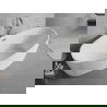 Mexen Lira voľne stojaca vaňa vzor 170 x 80 cm, biela, prepad chróm - 52831708000-01