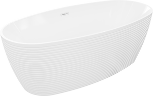 Mexen Lira voľne stojaca vaňa vzor 170 x 80 cm, biela, prepad biely - 52831708000-20