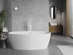 Mexen Lira voľne stojaca vaňa vzor 170 x 80 cm, biela, prepad biely - 52831708000-20