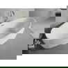 Mexen Lira voľne stojaca vaňa vzor 170 x 80 cm, biela, prepad zlatý - 52831708000-50