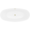 Mexen Lira voľne stojaca vaňa vzor 170 x 80 cm, biela, prepad zlatý kartáčovaný - 52831708000-55